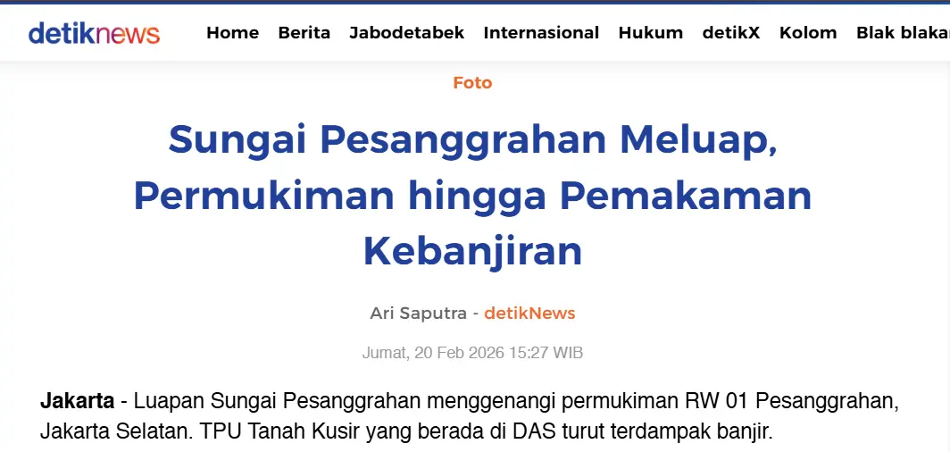 Pemakaman terendam banjir